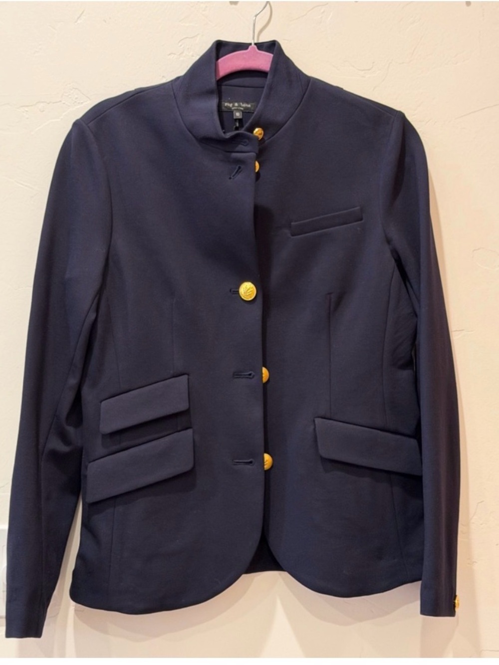 rag & bone Navy Blazer with Gold Buttons